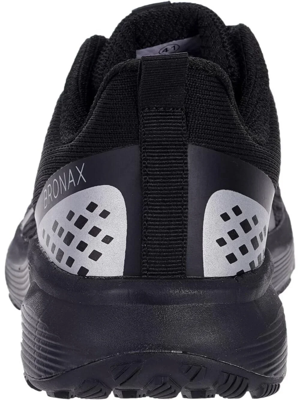 Men's Black Mesh Wide Cushioned Supportive Road Running Shoes Wide Toe Box